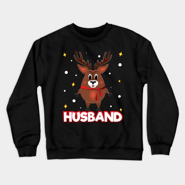 Christmas Family Matching Husband Reindeer Funny Xmas Crewneck Sweatshirt by ZNOVANNA